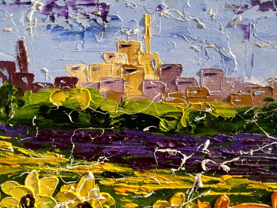 Provence Sunflower Field Art