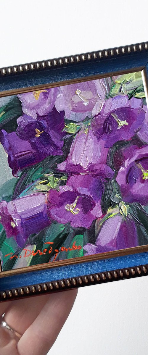 Bell flowers painting by Nataly Derevyanko