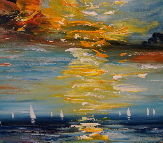 Evening Seascape Sailing  XXL 1