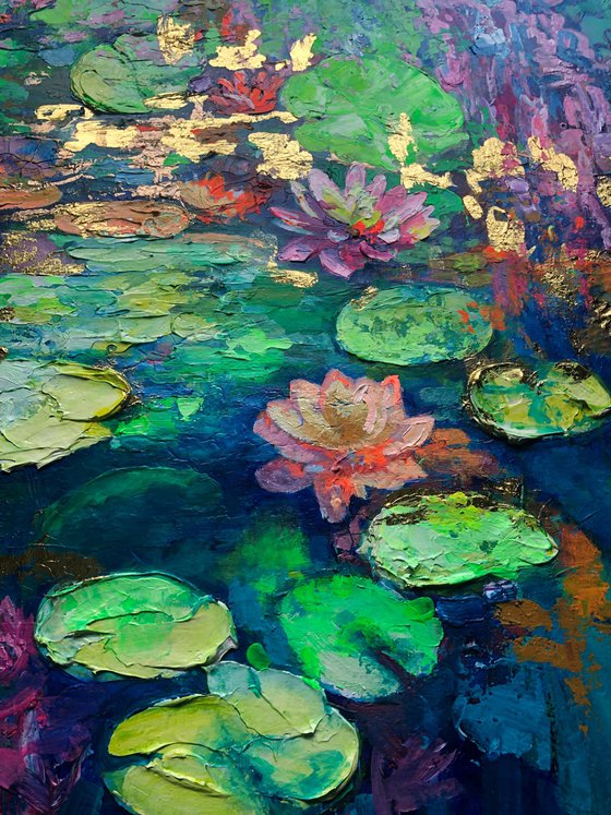 Lilies in the pond.