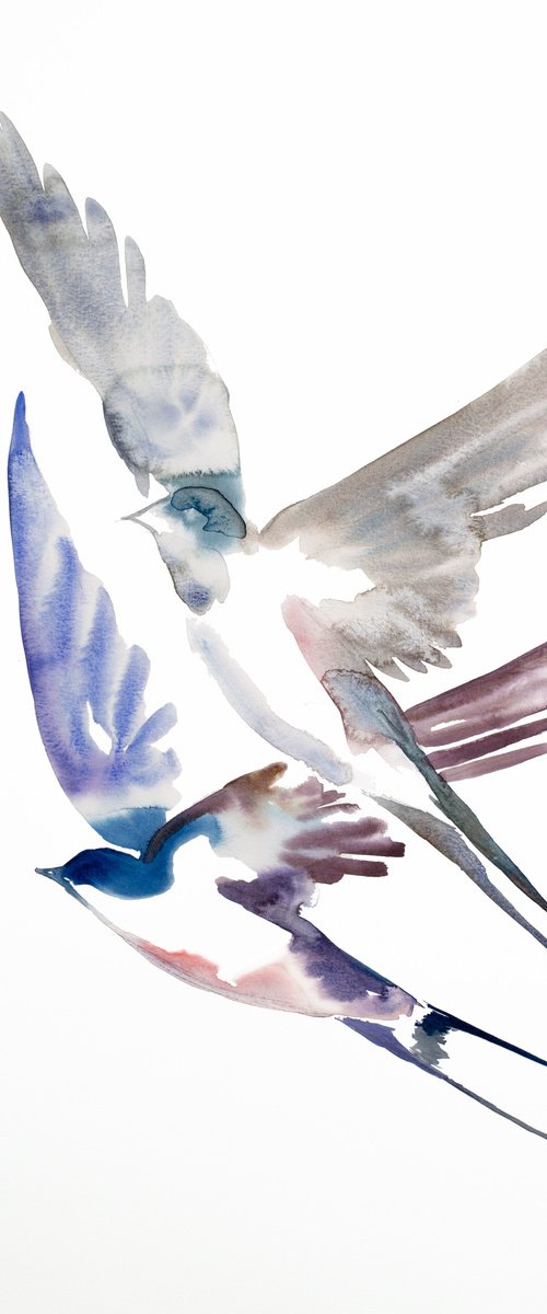 Swallows in Flight No. 36 by Elizabeth Becker