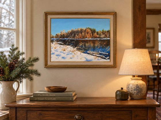 Winter River Landscape