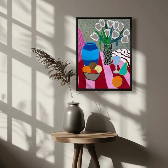 Tulips at the Quiet Table