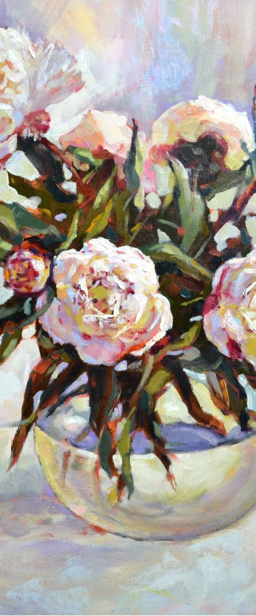 Peonies. by Irina Ushakova