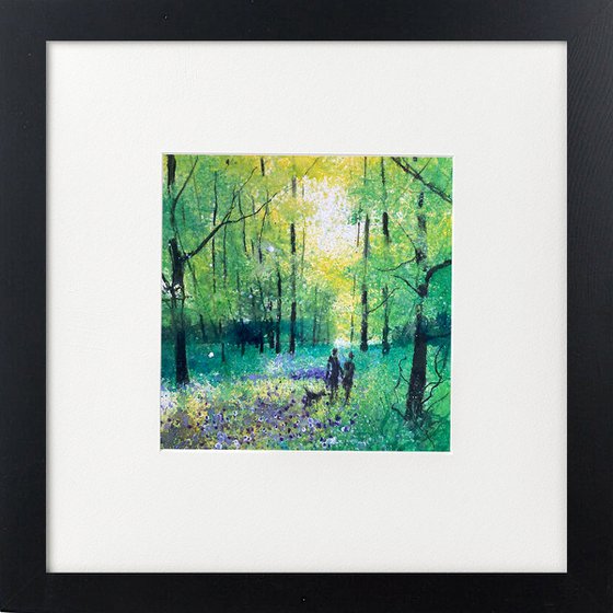 woodland dog walk framed