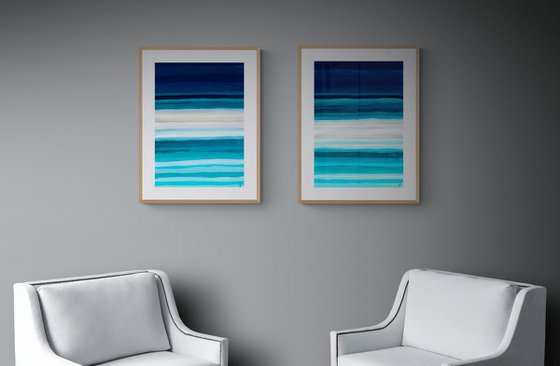 Ocean Quiet. Diptych.