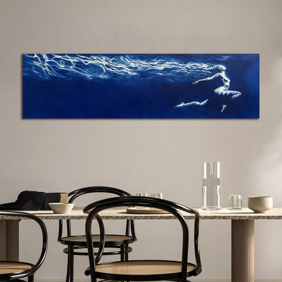 Toward Myself - Long Horizontal Blue Ocean