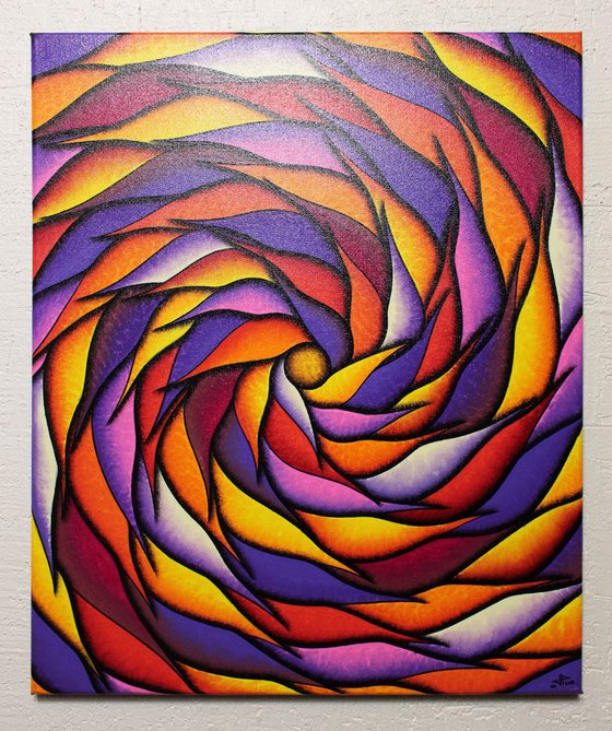 Reddish and Purplish spiral