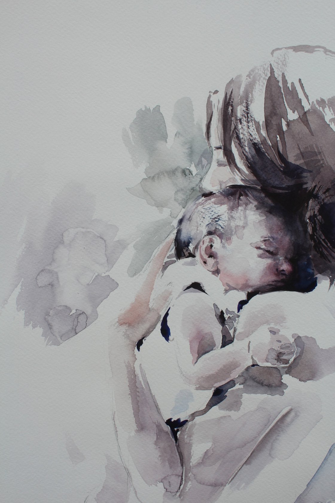 Mother 6 Watercolour by Boyana Petkova | Artfinder