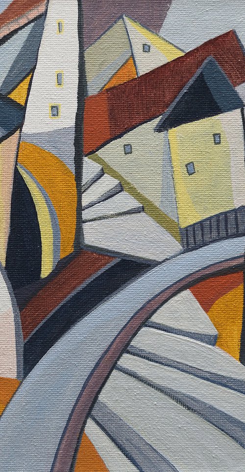 Downtown houses by Aniko Hencz
