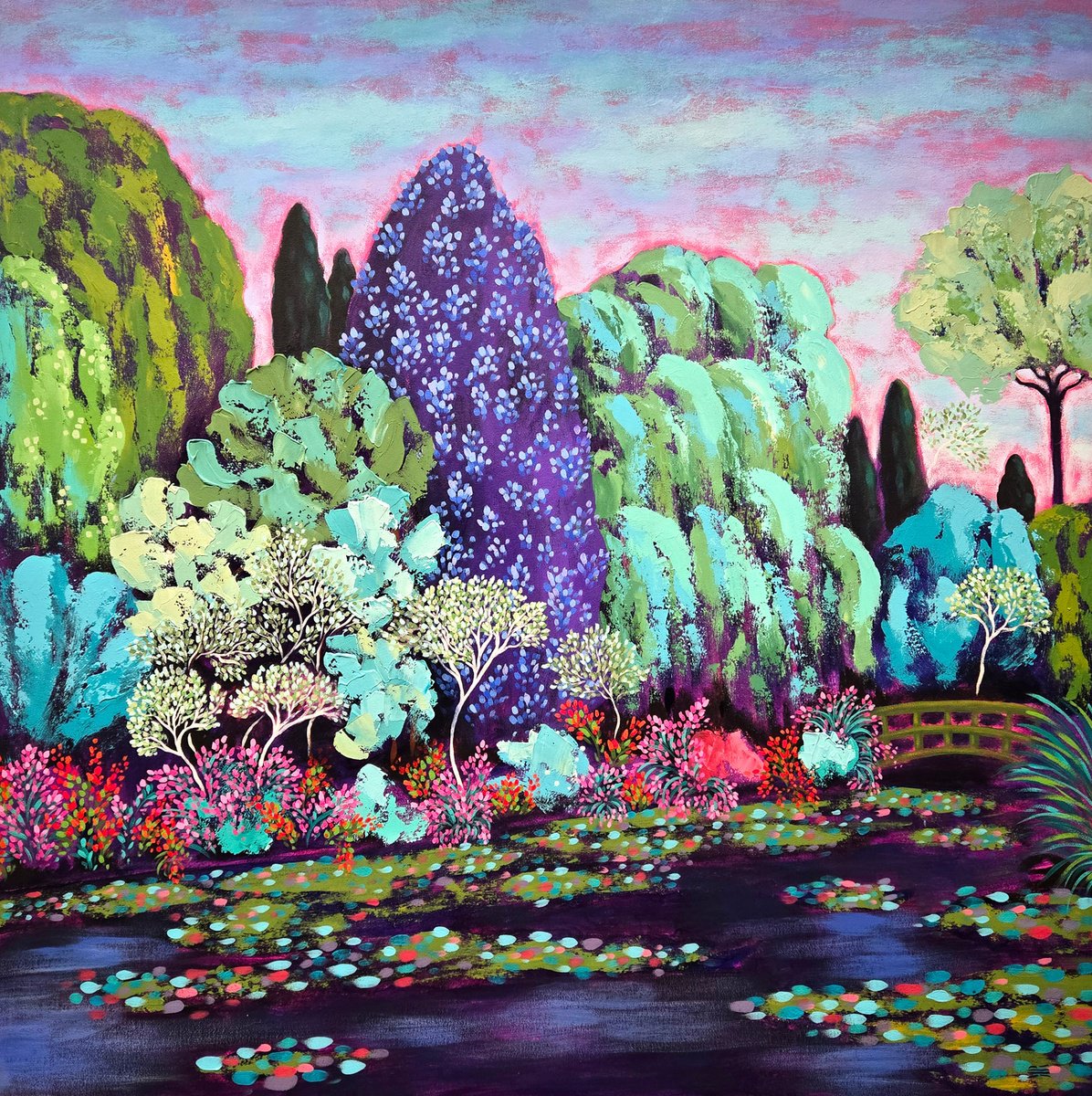  Evening Glimmer By Karen Rieger, 48 X 48, Artwork For Sale On Artfinder
