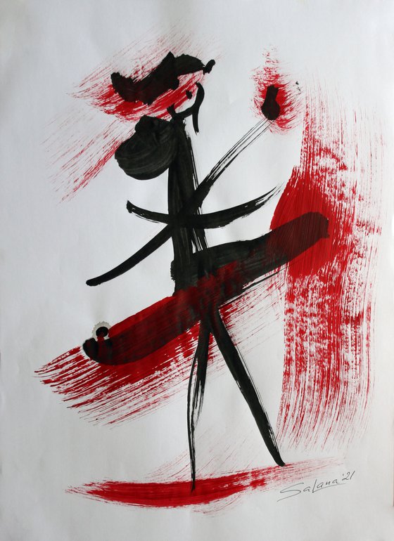 Dance expression 8 / From a series of emotionally expressive... /  ORIGINAL PAINTING