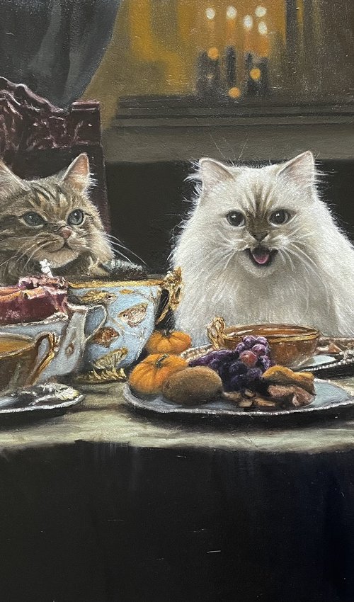 Mischievous Cats by Maria Arias