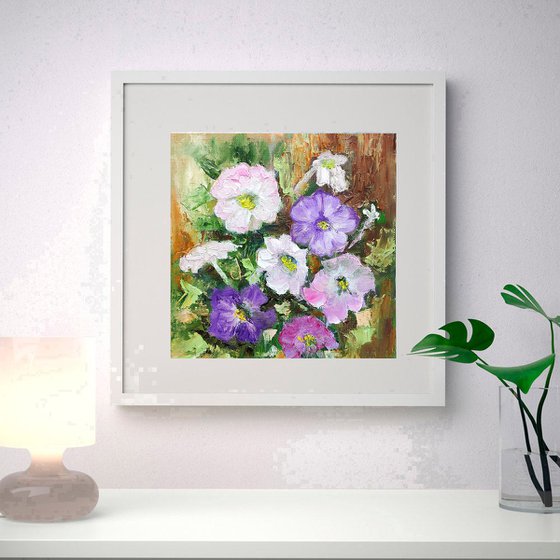 Petunia Flowers Painting