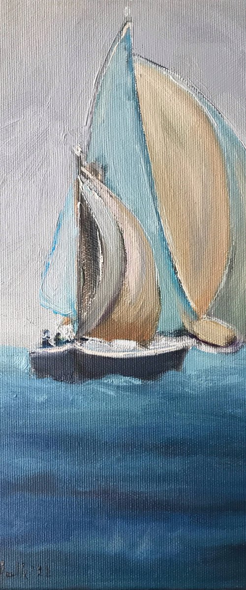 Back Sailing by Romuald Mulk Musiolik
