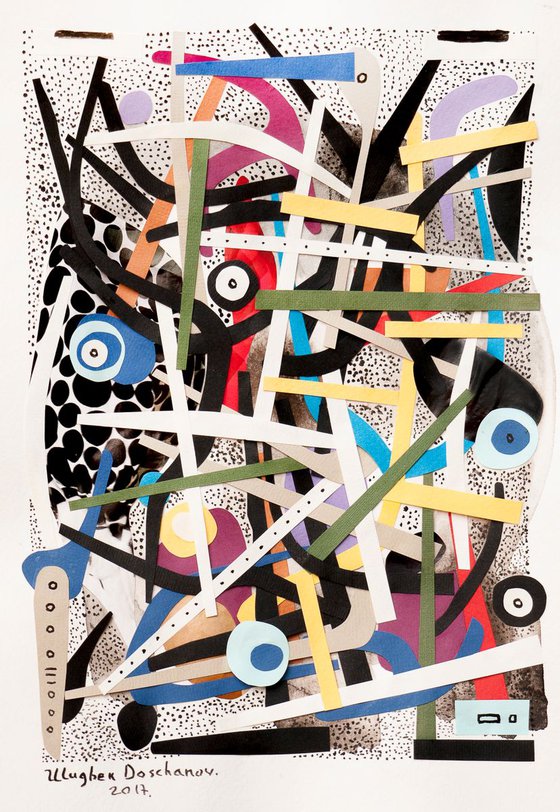 Untitled - abstract colour paper collage