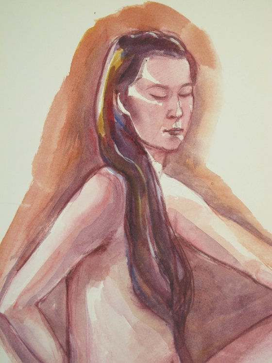 Seated female nude