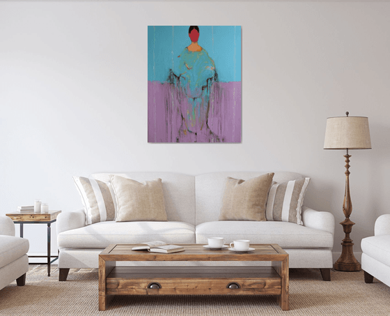 Pink And blue Figure