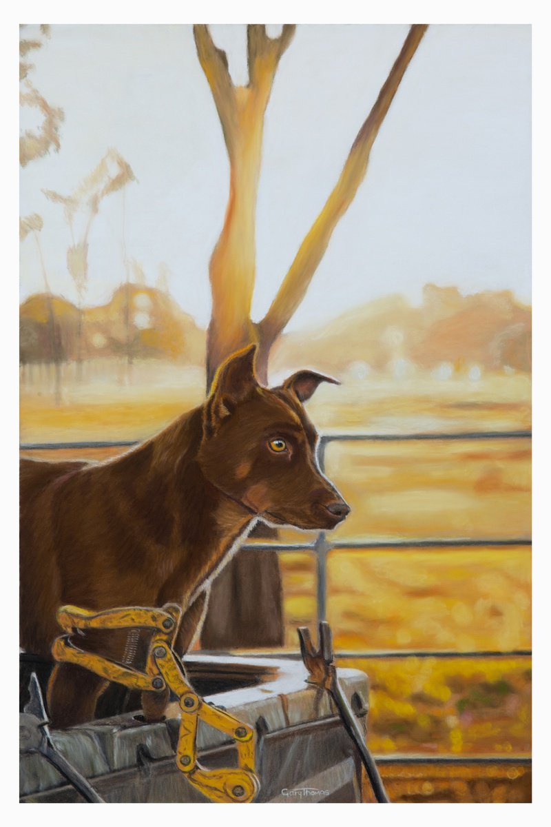 Photorealistic Animal Pastel Drawing By Gary Thomas, 28 X 39, Large Size Pastel Pet Commission, Original Artwork