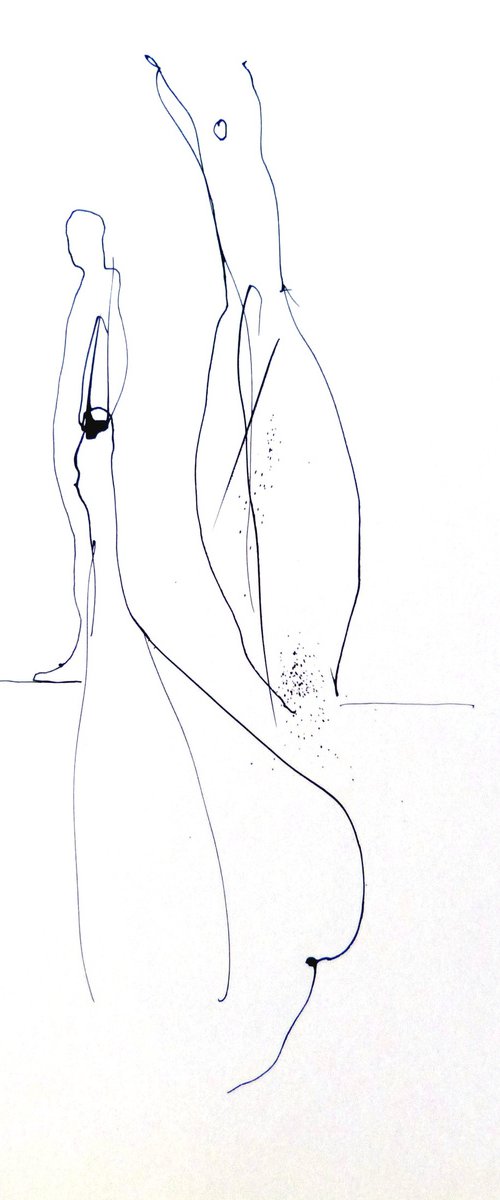 Elegance, ink on paper 29x21 cm by Frederic Belaubre