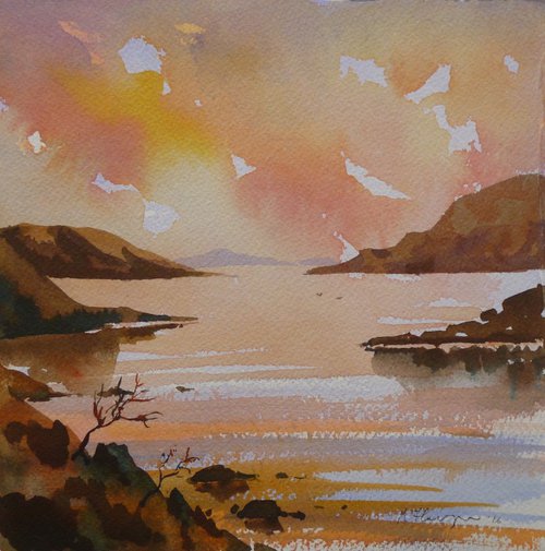 Sunset Killary Harbour by Maire Flanagan