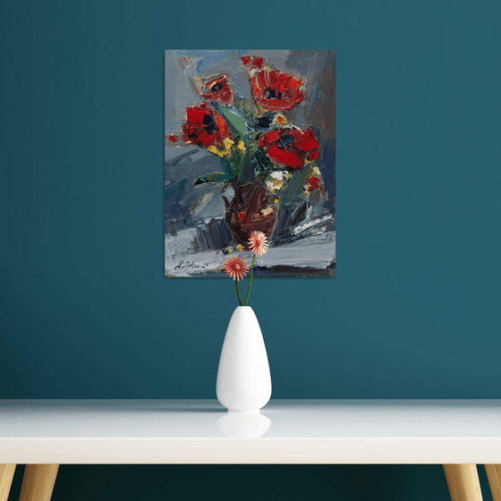 Poppies in Flame