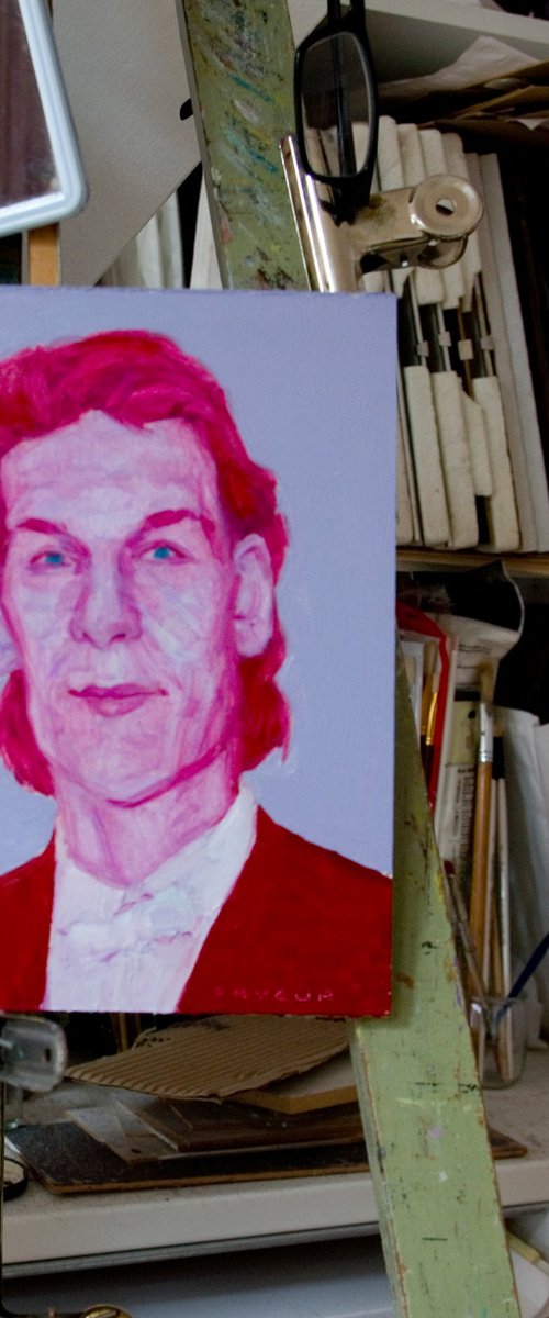 pop pink portrait: Patrick Swayze by Olivier Payeur