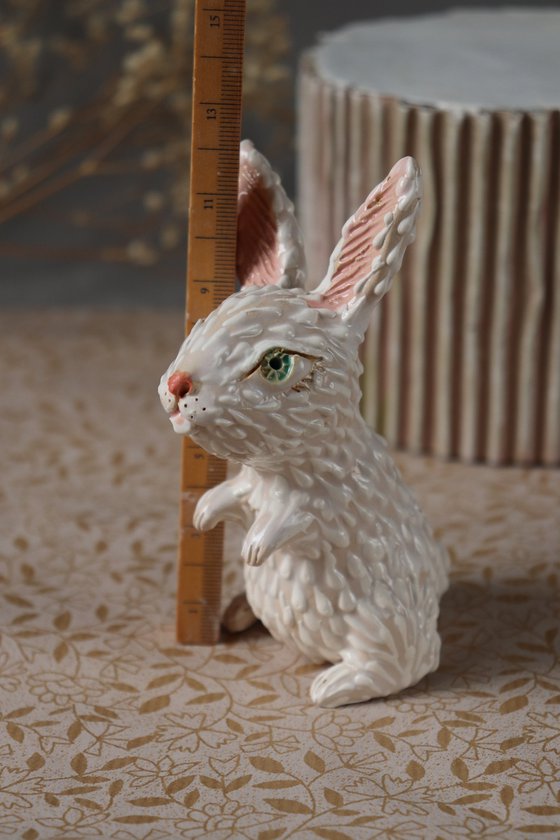 Rabbit. Tiny sculpture by Elya Yalonetski