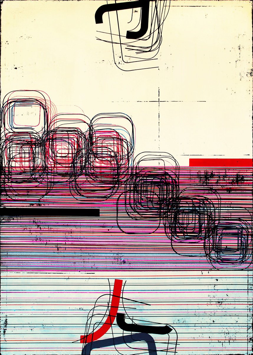 Expressive Painting , Entropy Zone 21. By Petr Strnad, 20 X 28, Artwork For Sale On Artfinder