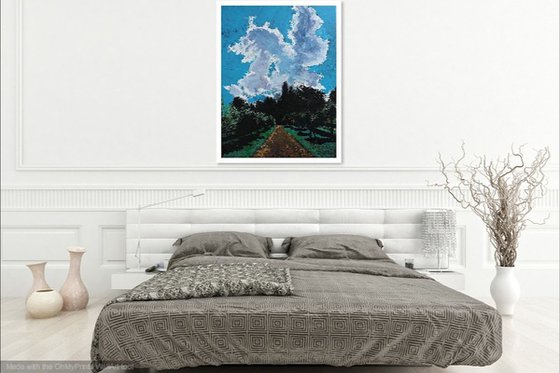 High Noon in the Orange Grove (Large Painting)