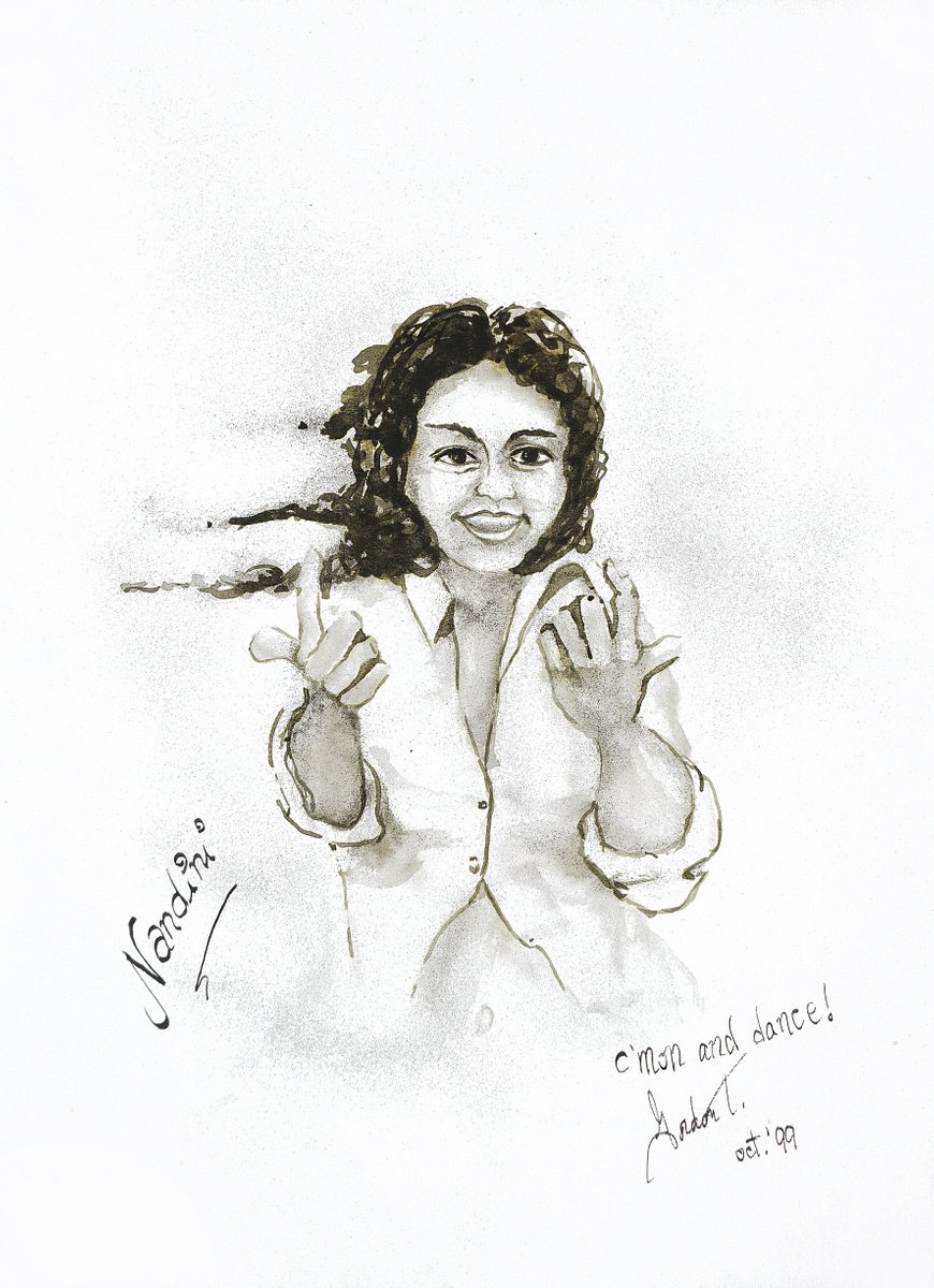 Illustrative Portrait Painting By Gordon T., 11 X 14, C