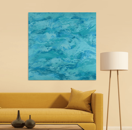 Water Motion - Modern Abstract Expressionist Seascape