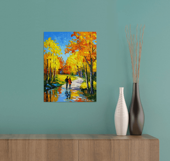 Autumn Stroll in a Vibrant Forest