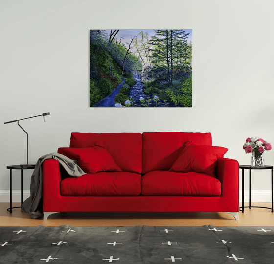 Falls Of Bodnant  92cm x 122cm