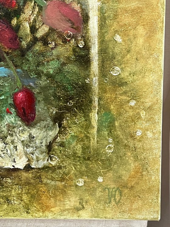 Tulips Behind the Window