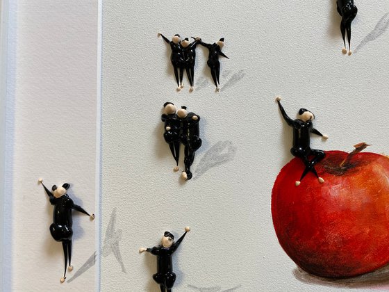 Action.3D Freedom People Family Apple. Eka Peradze Art.