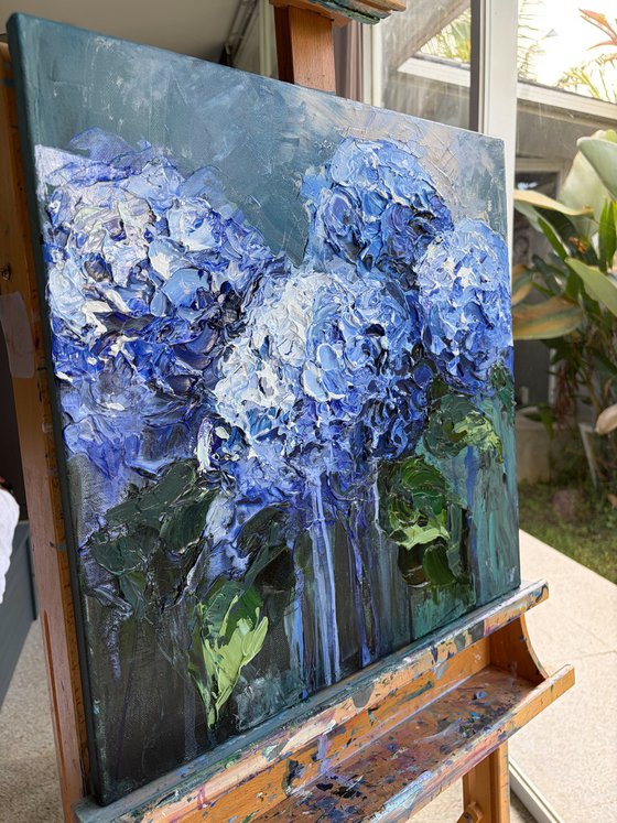 Blue Hydrangea Bouquet — Floral