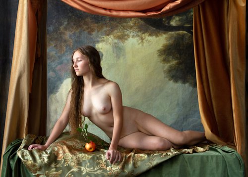 Eve in Eden garden by Rodislav Driben