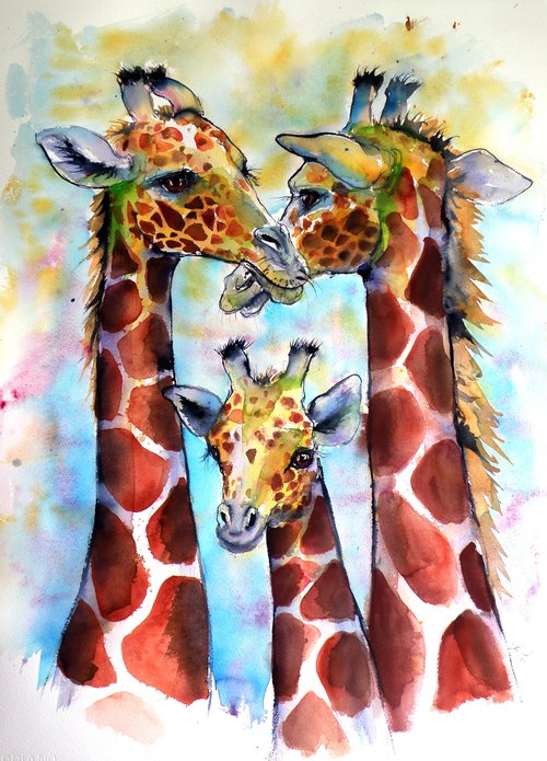 Giraffe family by Kovács Anna Brigitta