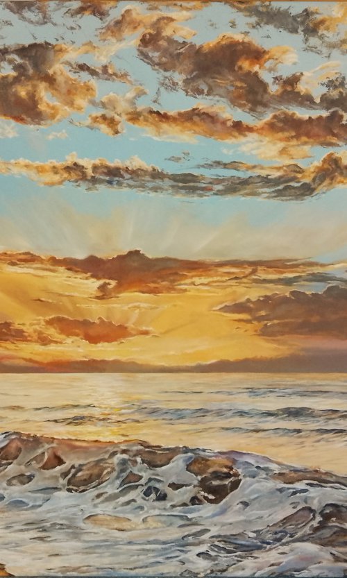 THE MAGIC OF AN OCEAN SUNSET by Peter Goodhall