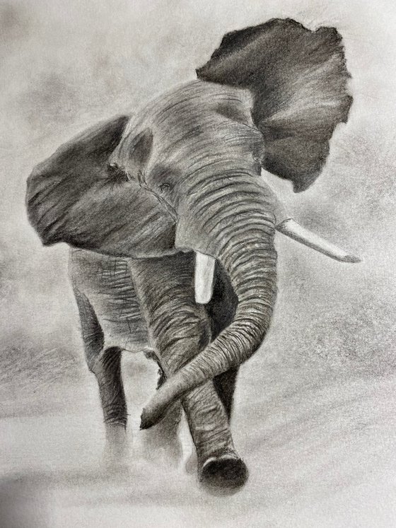 Running elephant