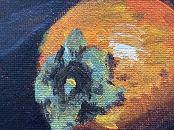 Orange Glow on Dark