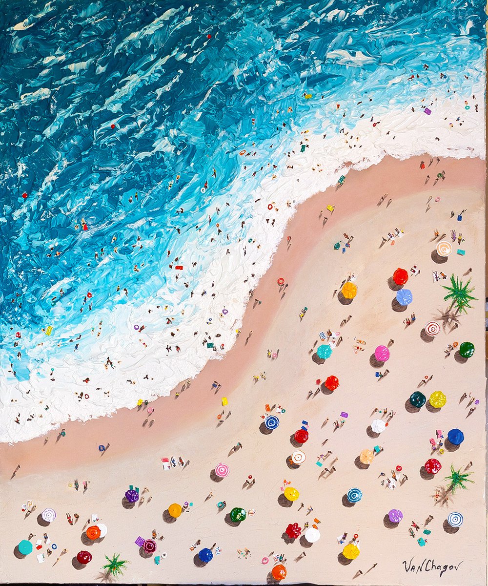 aerial beach painting