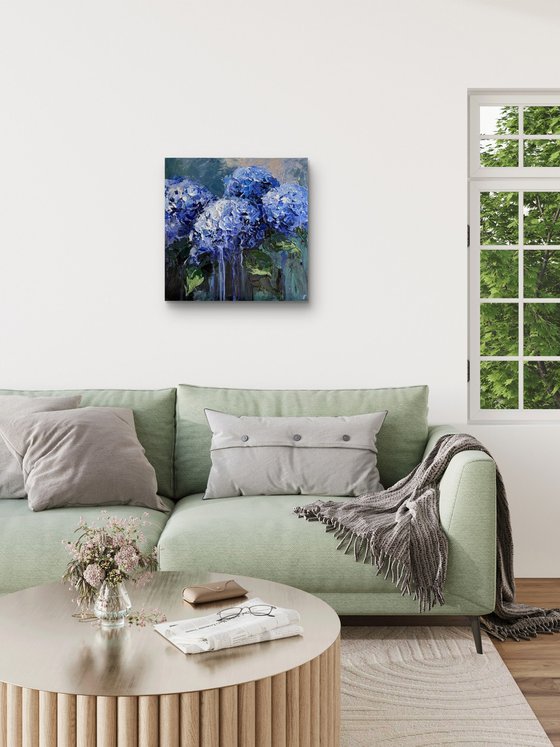 Blue Hydrangea Bouquet — Floral