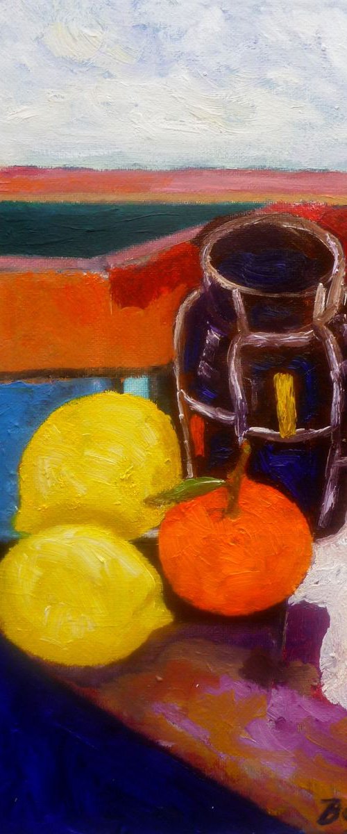 Nature morte au petit vase/oil on canvas/2018 by Pierre-Yves Beltran