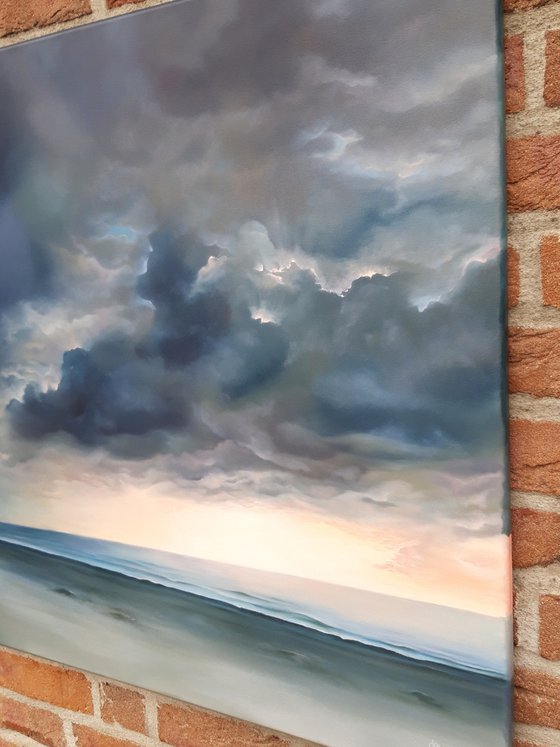 Landscape Sea Wall Decor Gift Clouds Storm Clouds  Nature