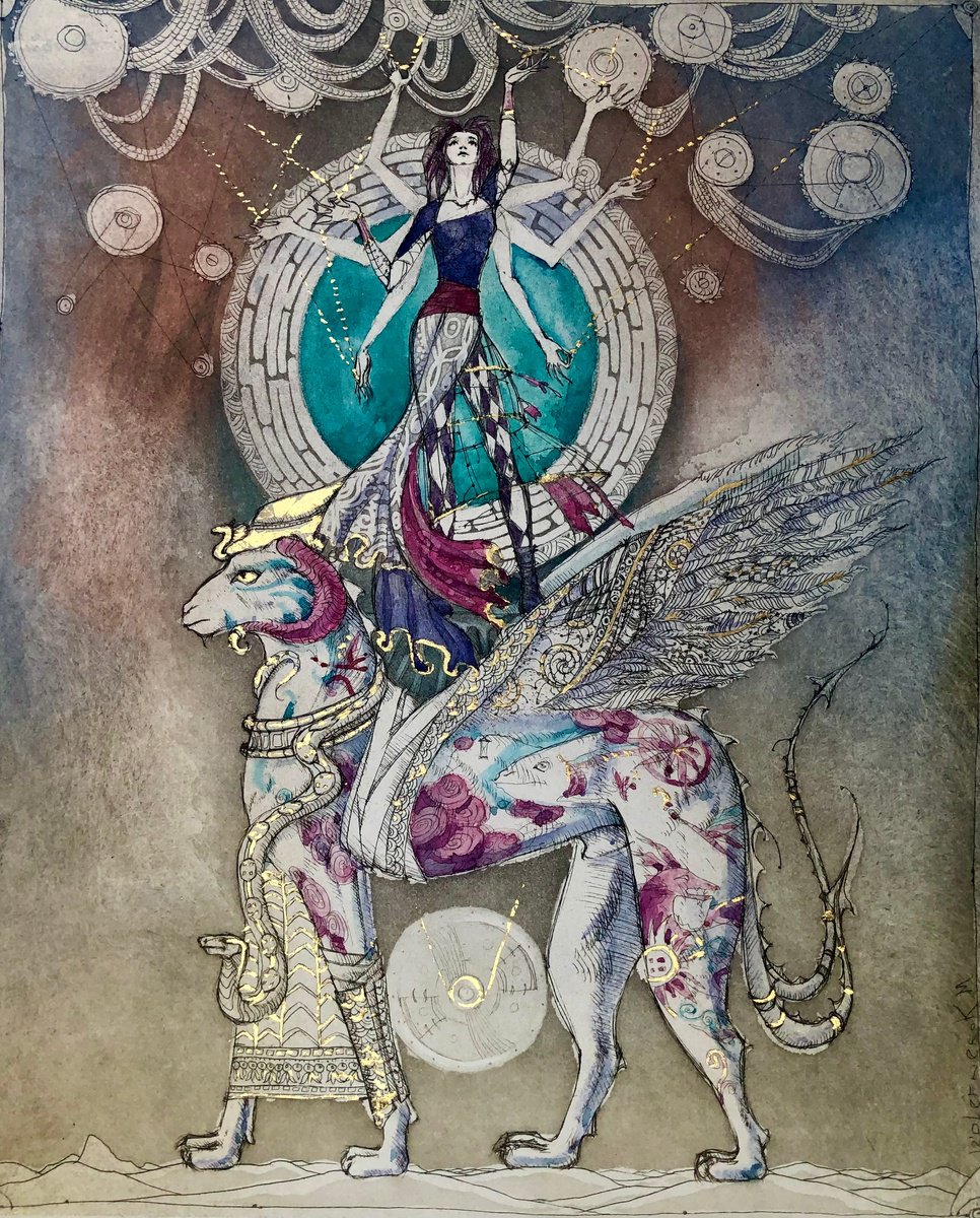 Surrealistic Portrait Etchings & Engravings By Marina Korenfeld, 11 X 15", Silver String Theory, Original Artwork