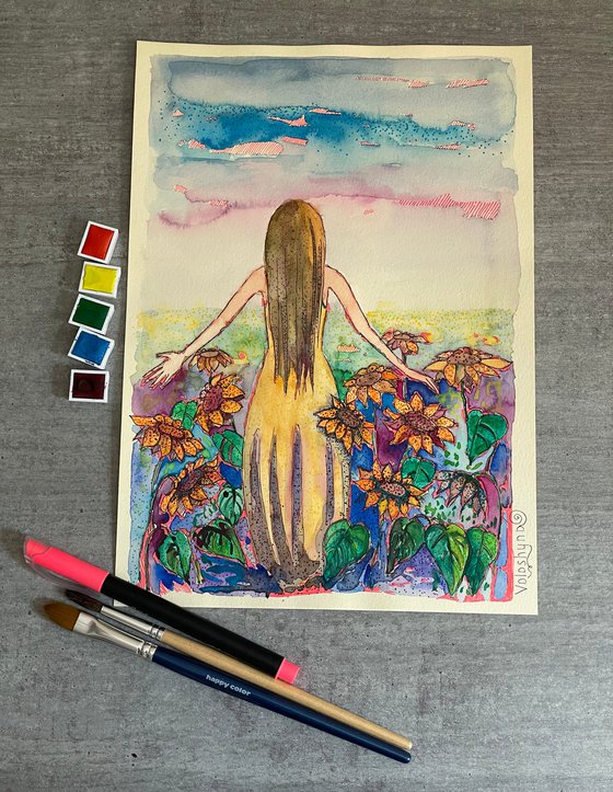 Girl in flowers