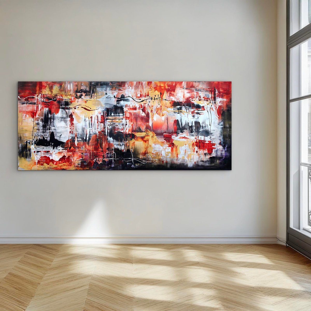 Paresh Nrshinga Frsa | Original  Acrylic Painting | Colours Of The Savannah | 183 X 76Cm | Artwork For Sale On Artfinder
