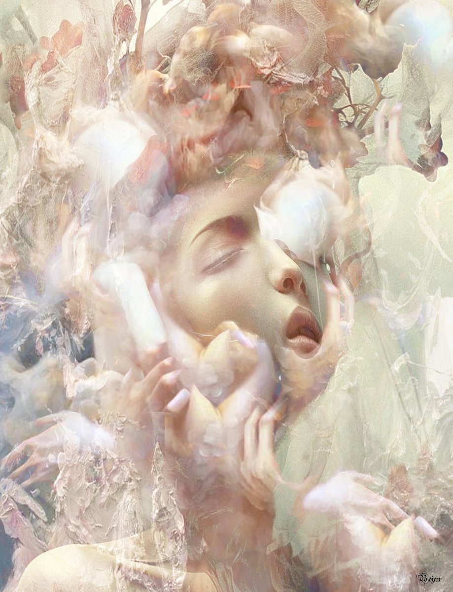 Illustrative Portrait Photograph By Bojan Jevtic, 33 X 43, Nightmare, Original Artwork